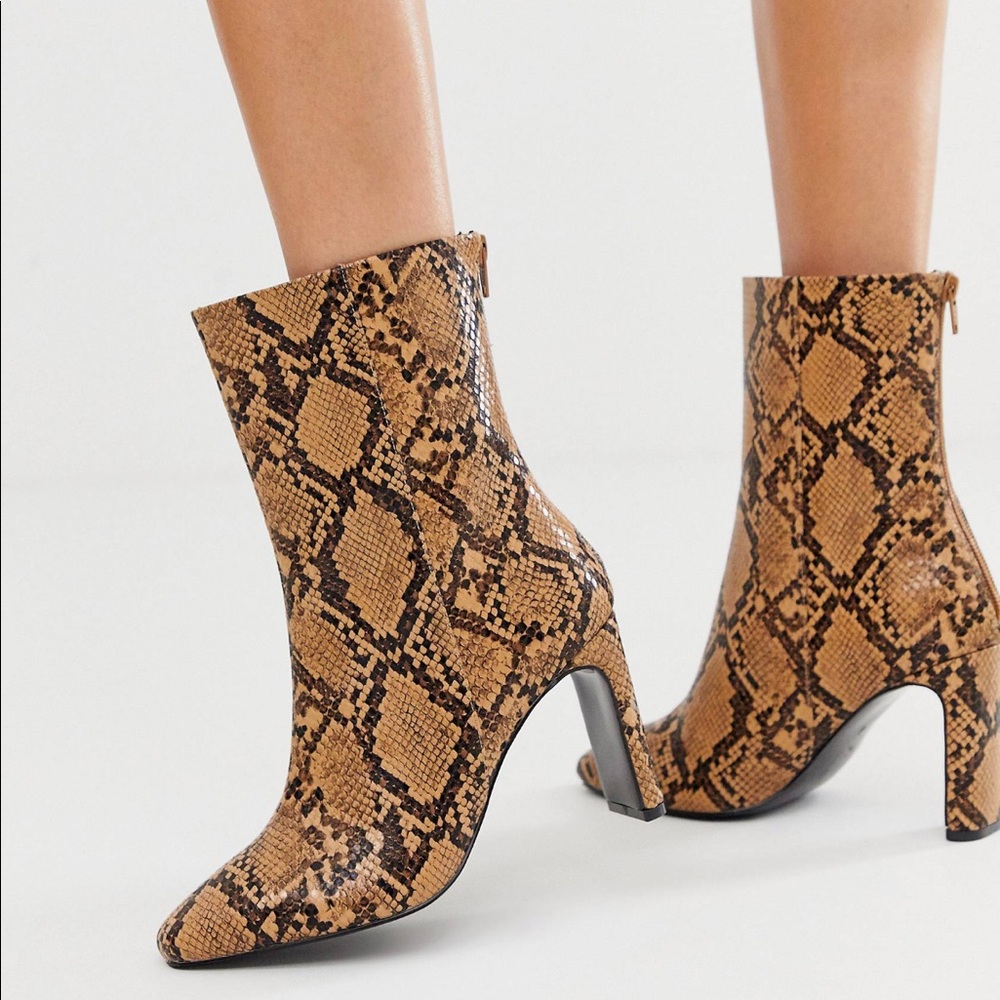 Brand new snake skin wide fit boots